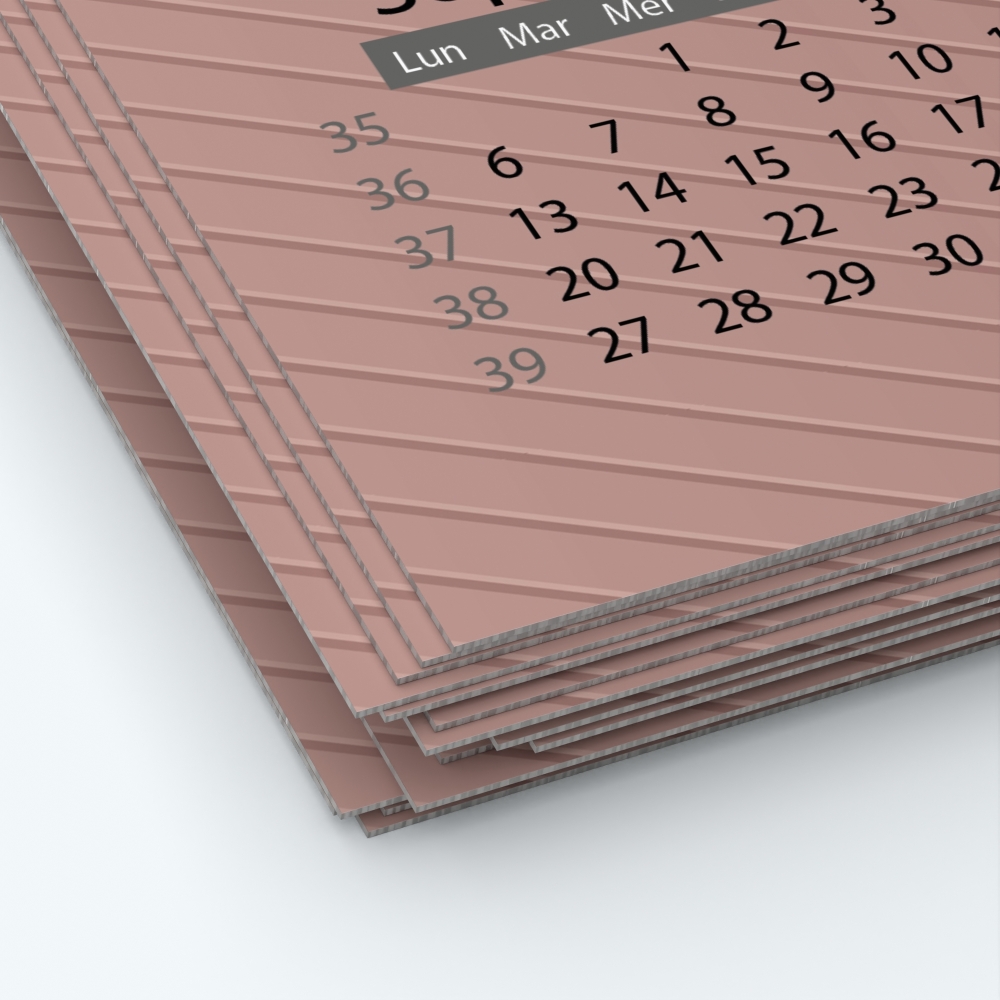 Calendrier photo une page XL - Papier épais rigide 400 g/m2