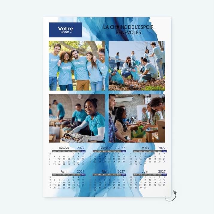Calendrier photo deux pages XL