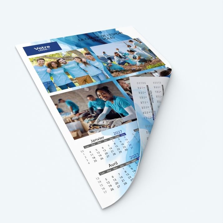 Calendrier photo deux pages XL - Impression recto/verso pour plus de photos