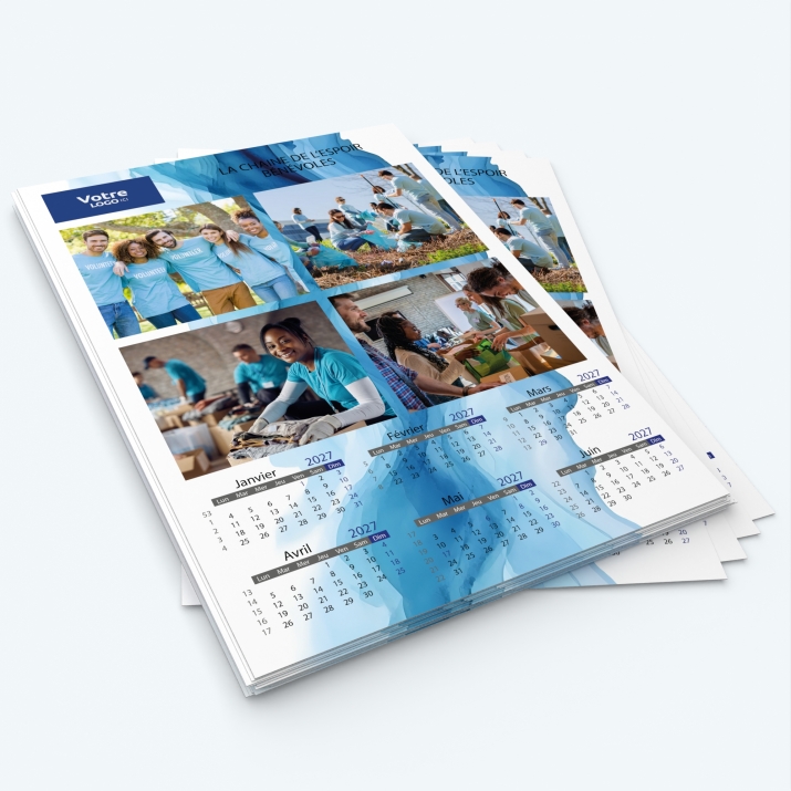 Calendrier photo deux pages XL - Minimum de commande : 25 exemplaires