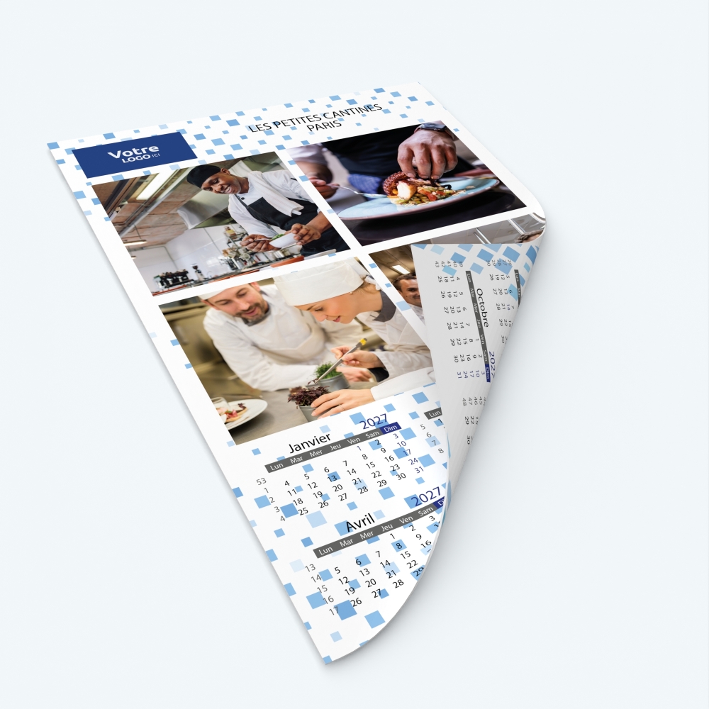 Calendrier photo deux pages XL - Impression recto/verso pour plus de photos
