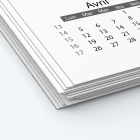 Calendrier photo deux pages XL - Papier épais rigide 400 g/m2
