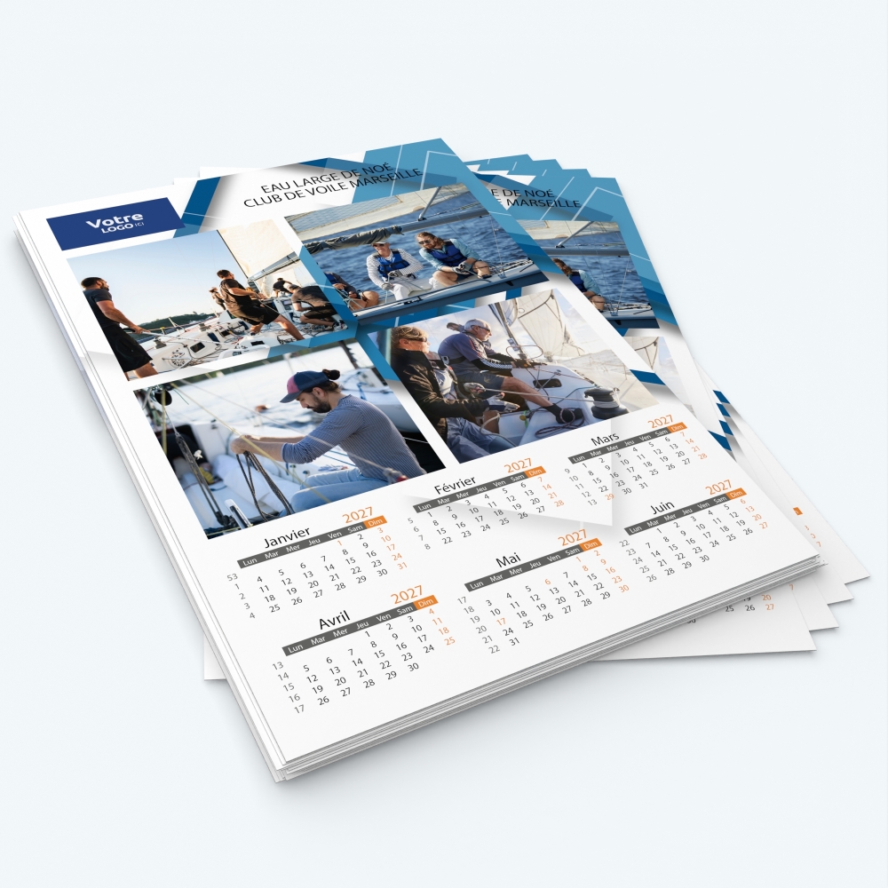 Calendrier photo deux pages XL - Minimum de commande : 25 exemplaires