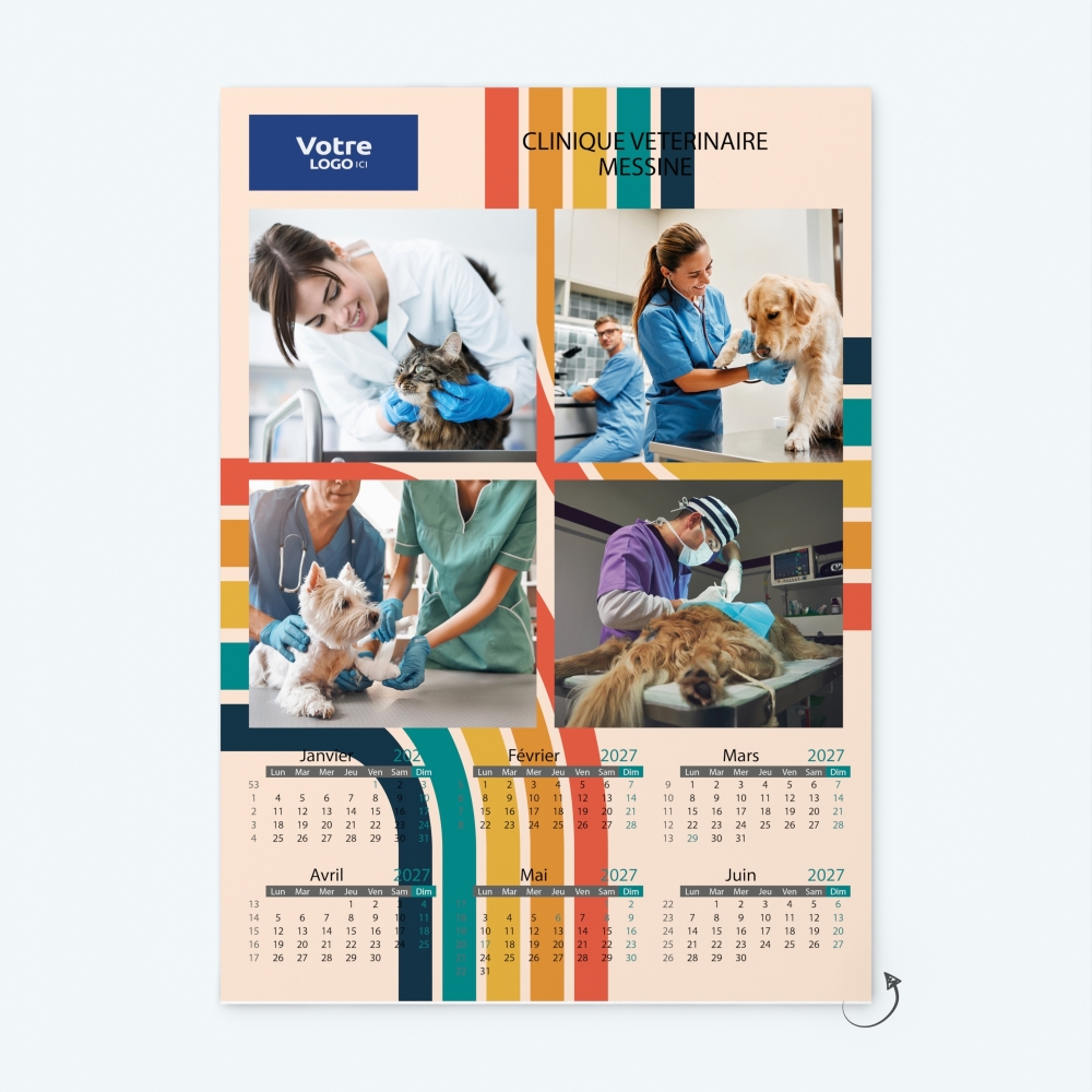 Calendrier photo deux pages XL