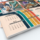 Calendrier photo deux pages XL - Grille calendaire personnalisable