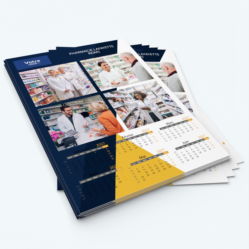 Calendrier photo deux pages XL - Minimum de commande : 25 exemplaires