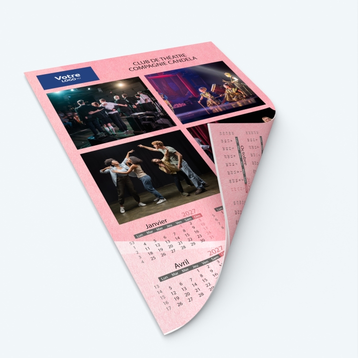 Calendrier photo deux pages XL - Impression recto/verso pour plus de photos
