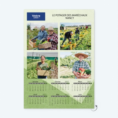 Calendrier photo deux pages XL