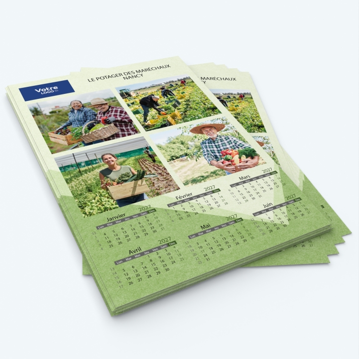 Calendrier photo deux pages XL - Minimum de commande : 25 exemplaires