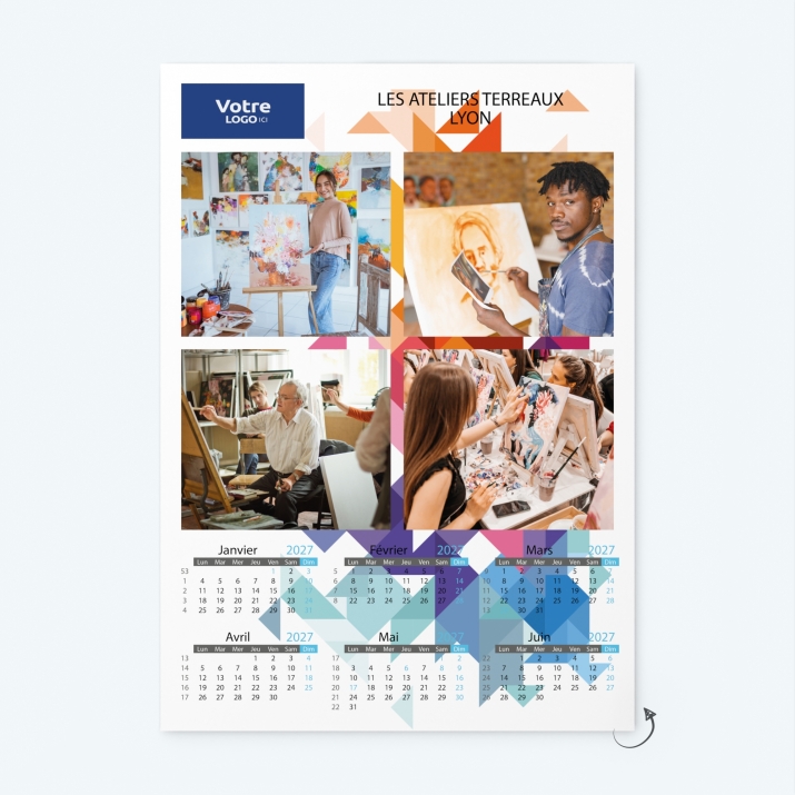 Calendrier photo deux pages XL