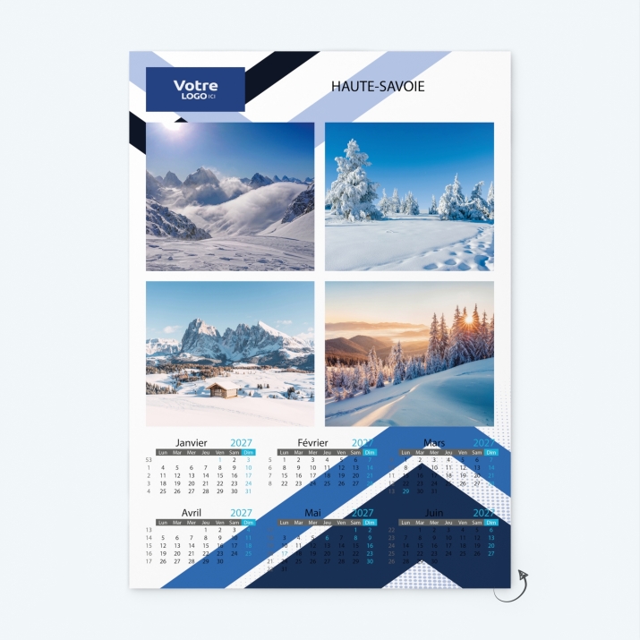 Calendrier photo deux pages XL