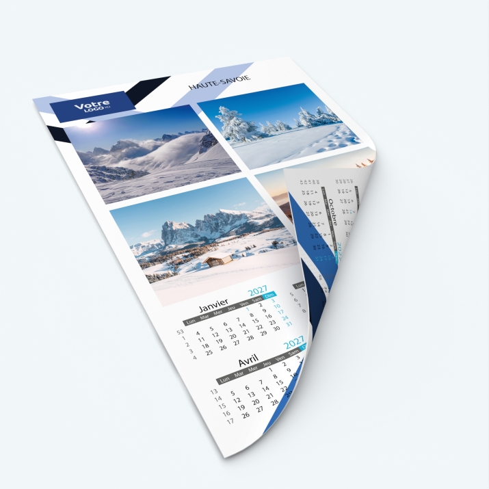 Calendrier photo deux pages XL - Impression recto/verso pour plus de photos