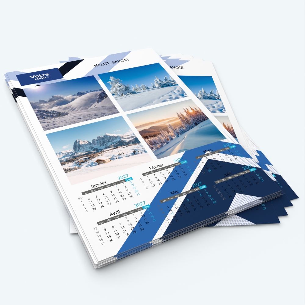 Calendrier photo deux pages XL - Minimum de commande : 25 exemplaires
