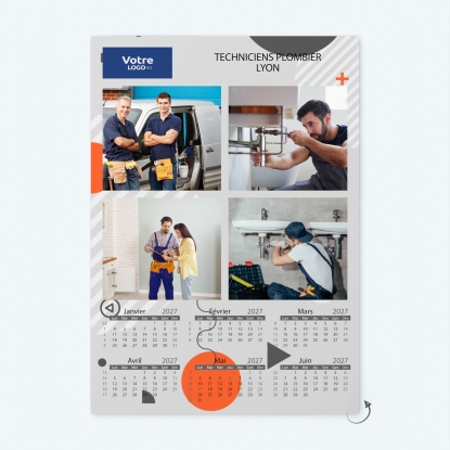 Calendrier photo deux pages XL