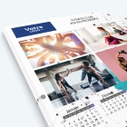 Calendrier photo une page XL - Nombre de photos, logos et texte illimité