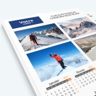 Calendrier photo une page - Nombre de photos, logos et texte illimité