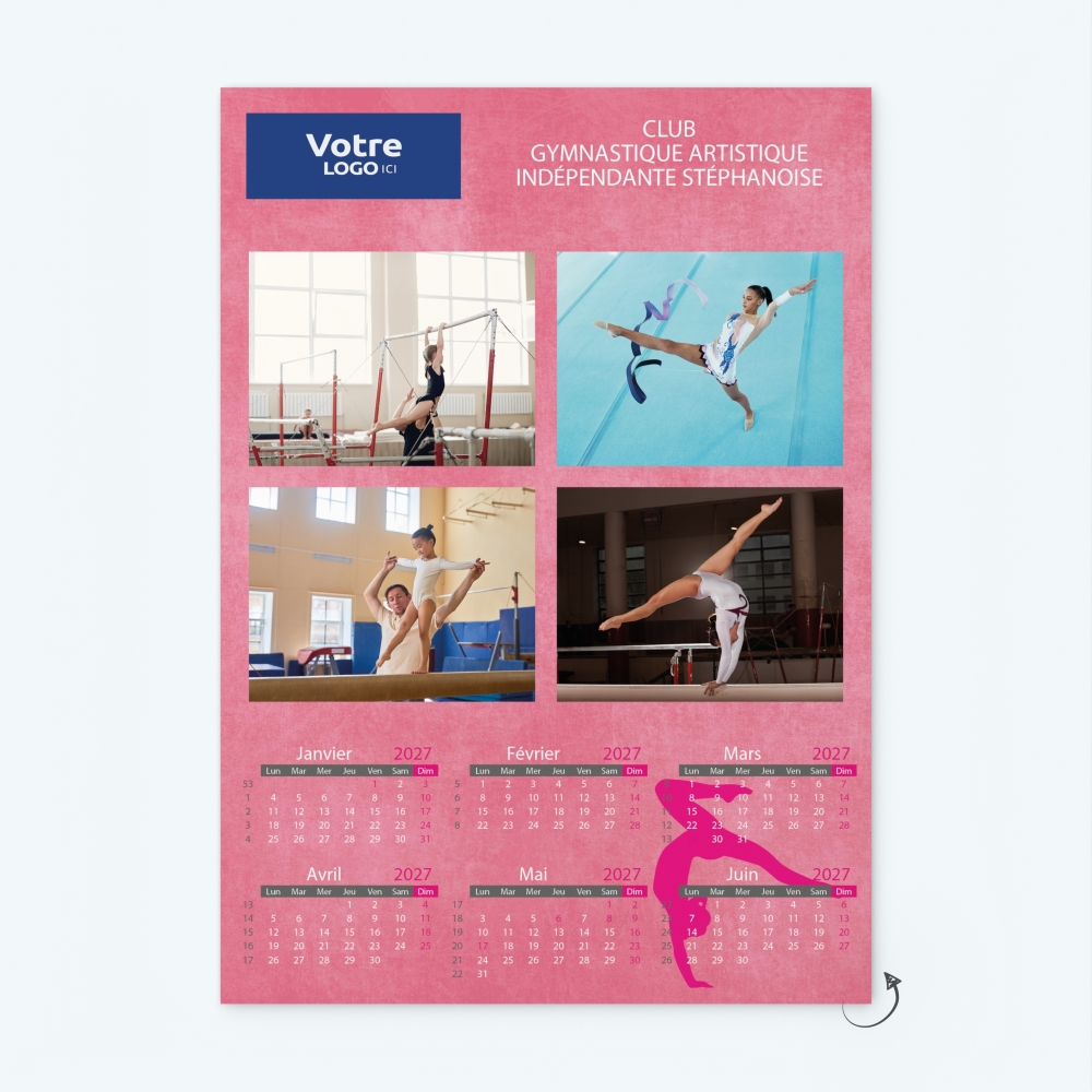 Calendrier photo deux pages