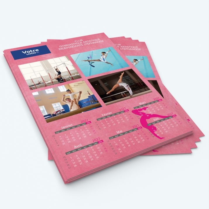 Calendrier photo deux pages - Minimum de commande : 25 exemplaires