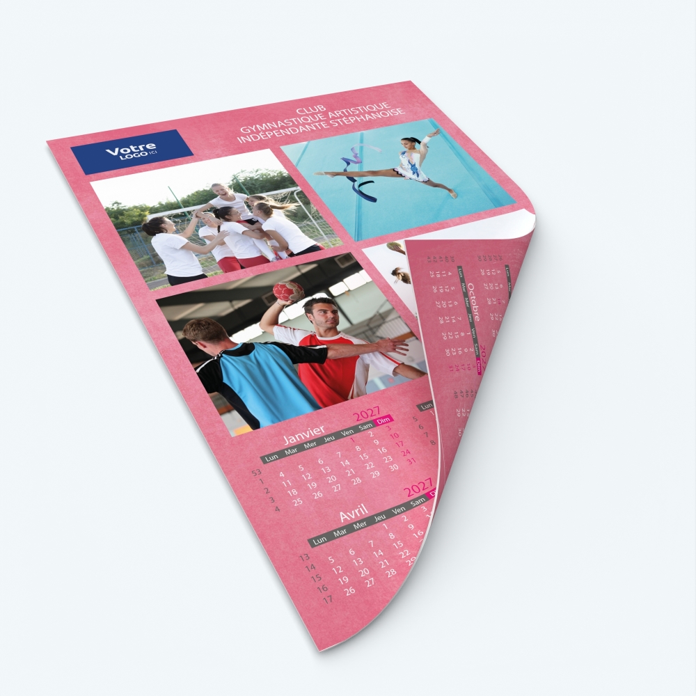 Calendrier photo deux pages XL - Impression recto/verso pour plus de photos