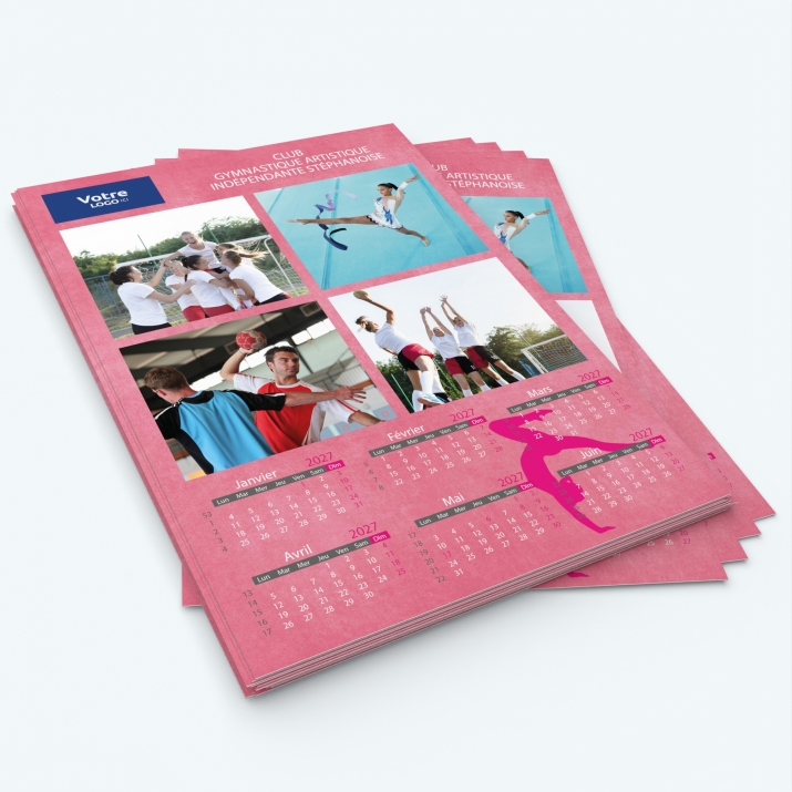 Calendrier photo deux pages XL - Minimum de commande : 25 exemplaires