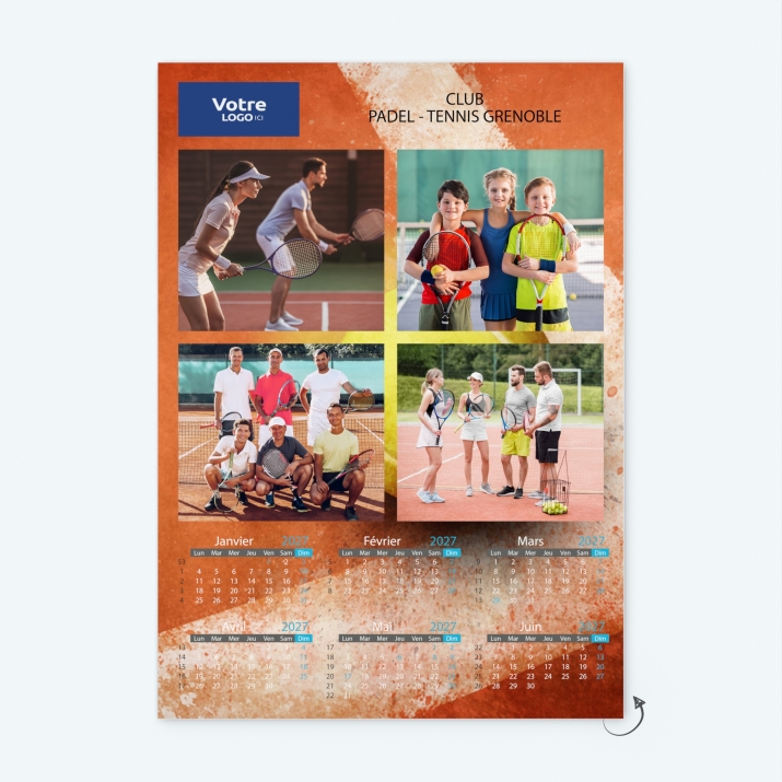 Calendrier photo deux pages XL