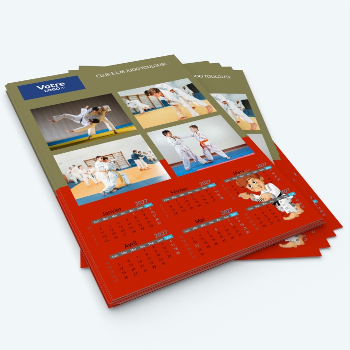 Calendrier photo deux pages - Minimum de commande : 25 exemplaires