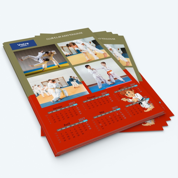 Calendrier photo deux pages XL - Minimum de commande : 25 exemplaires