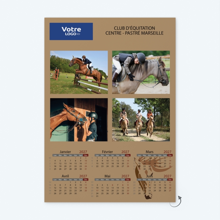 Calendrier photo deux pages