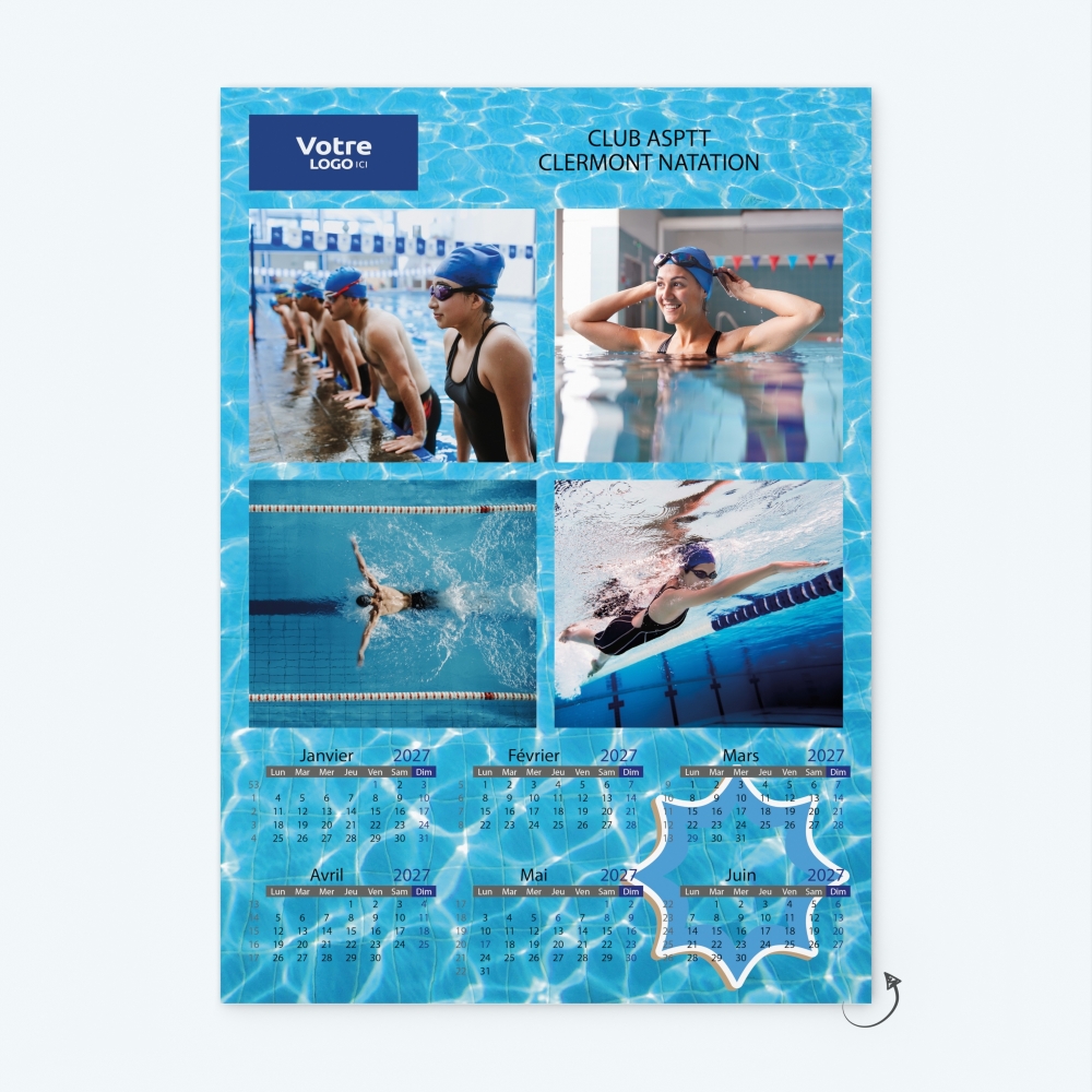 Calendrier photo deux pages XL