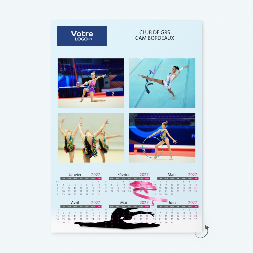 Calendrier photo deux pages