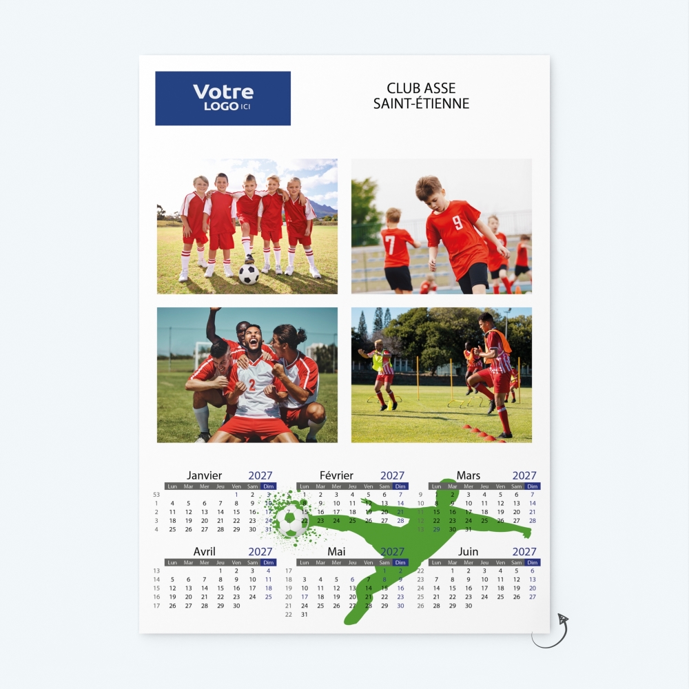 Calendrier photo deux pages