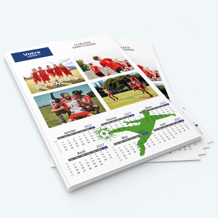 Calendrier photo deux pages - Minimum de commande : 25 exemplaires