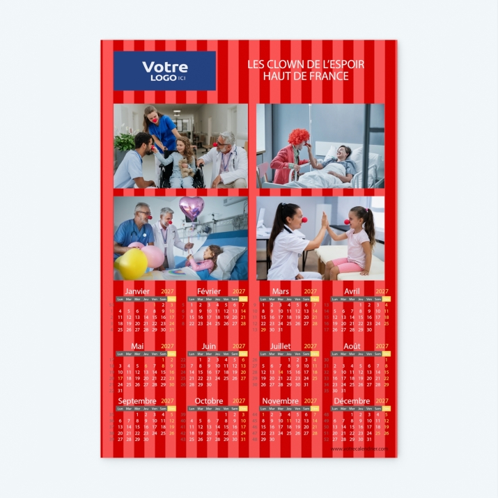 Calendrier photo une page