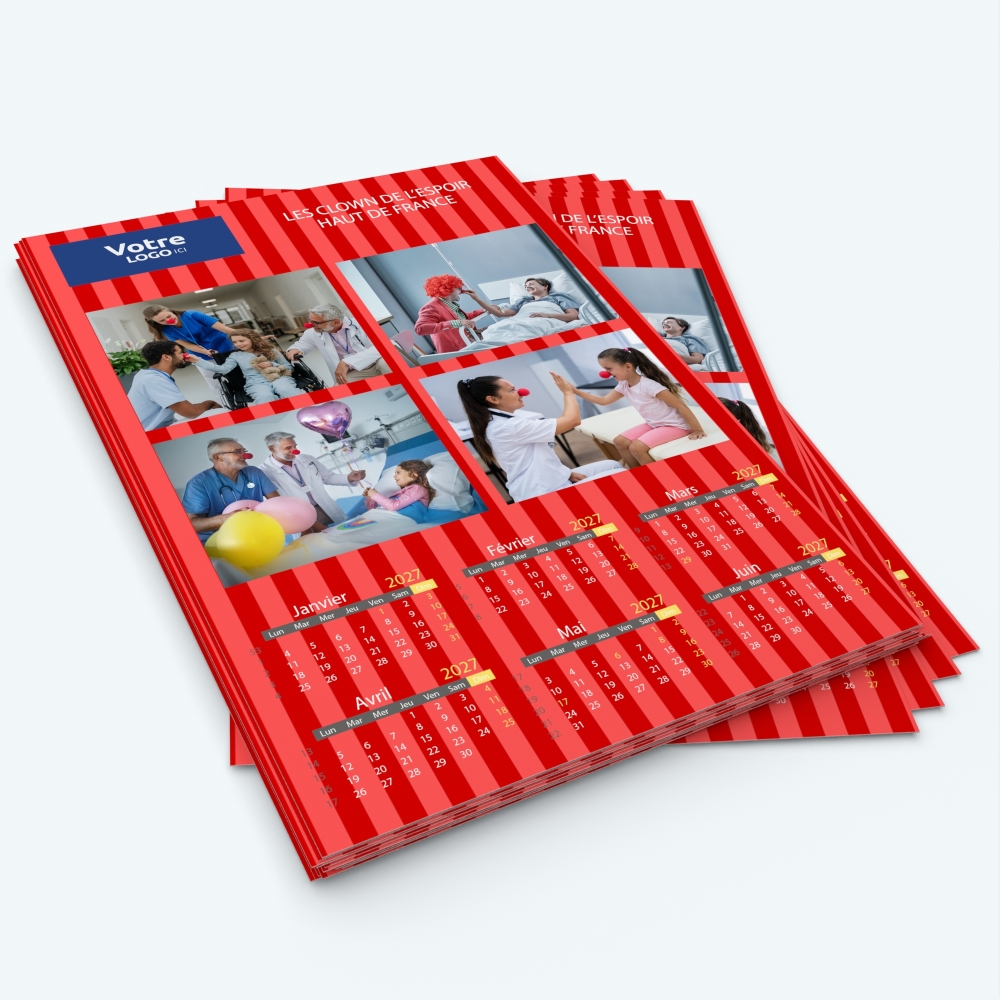 Calendrier photo deux pages - Minimum de commande : 25 exemplaires