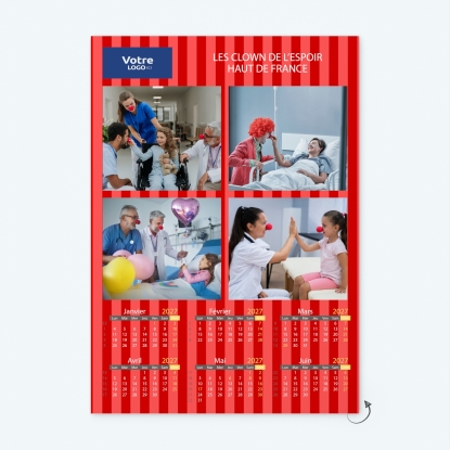 Calendrier photo deux pages XL