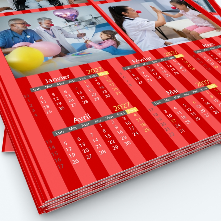 Calendrier photo deux pages XL - Grille calendaire personnalisable