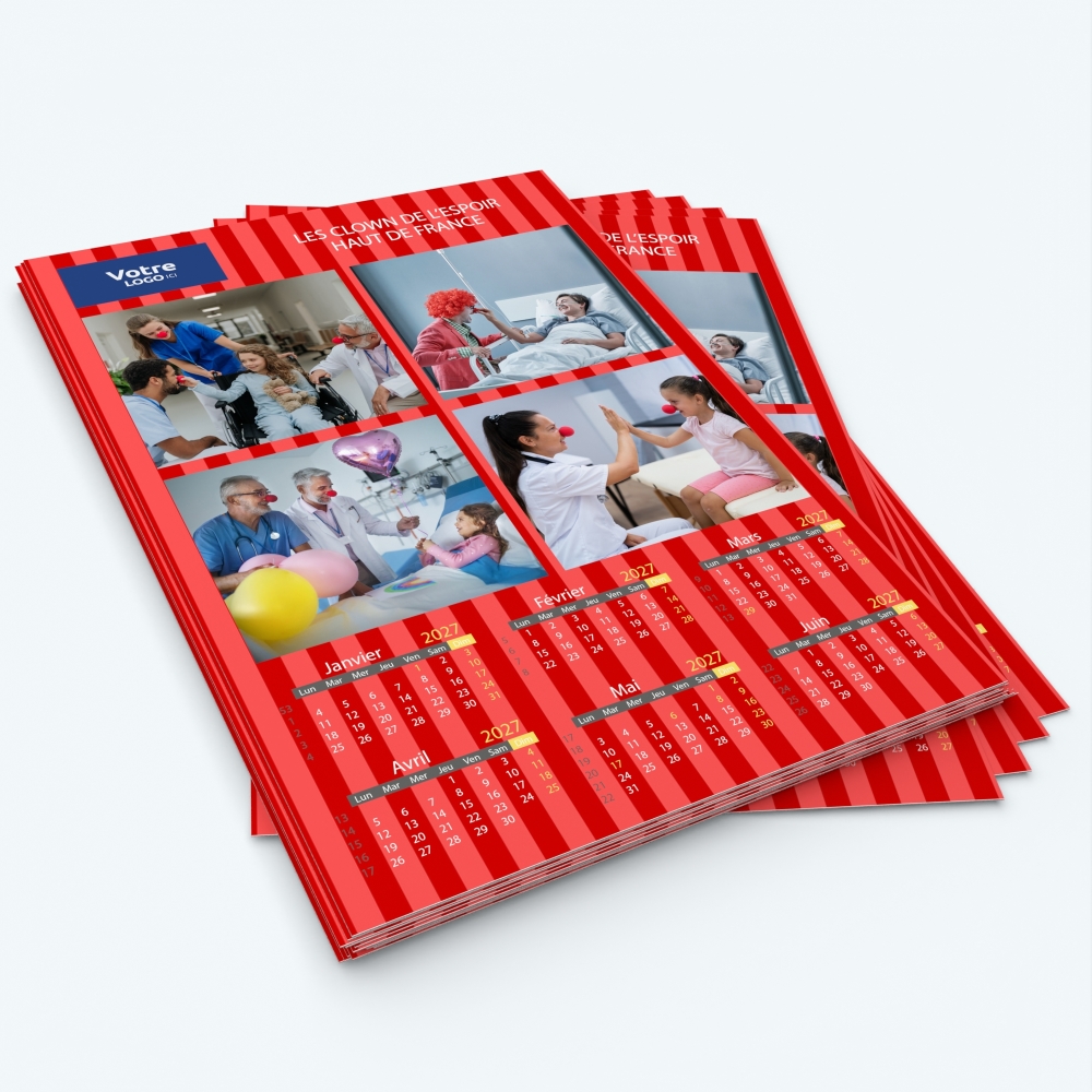 Calendrier photo deux pages XL - Minimum de commande : 25 exemplaires