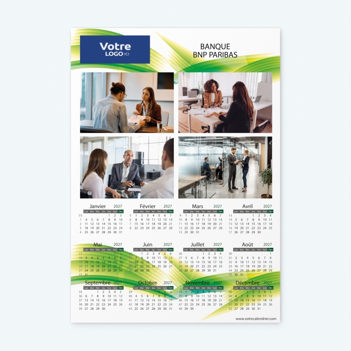 Calendrier photo une page XL