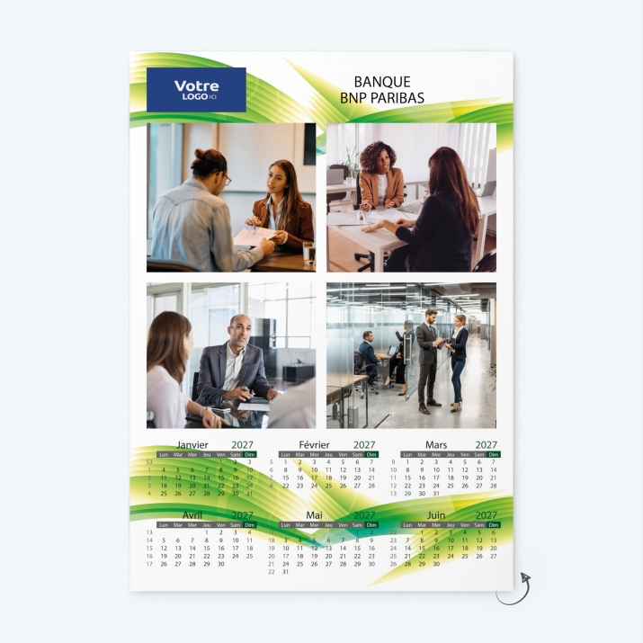 Calendrier photo deux pages XL