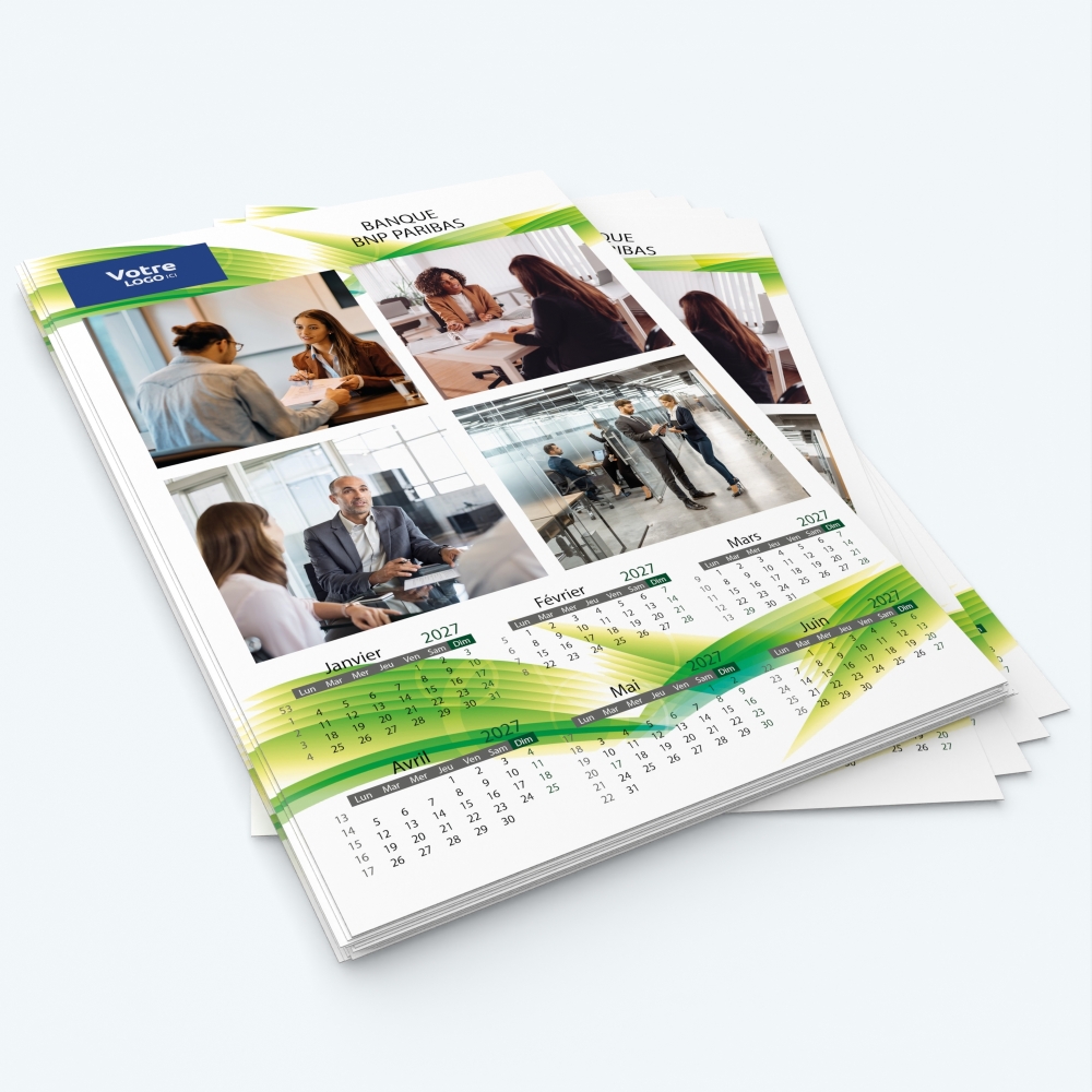 Calendrier photo deux pages XL - Minimum de commande : 25 exemplaires