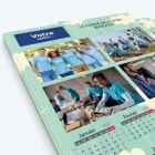Calendrier photo une page - Nombre de photos, logos et texte illimité