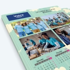 Calendrier photo une page XL - Nombre de photos, logos et texte illimité