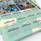 Calendrier photo une page XL - Grille calendaire personnalisable
