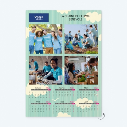 Calendrier photo deux pages XL