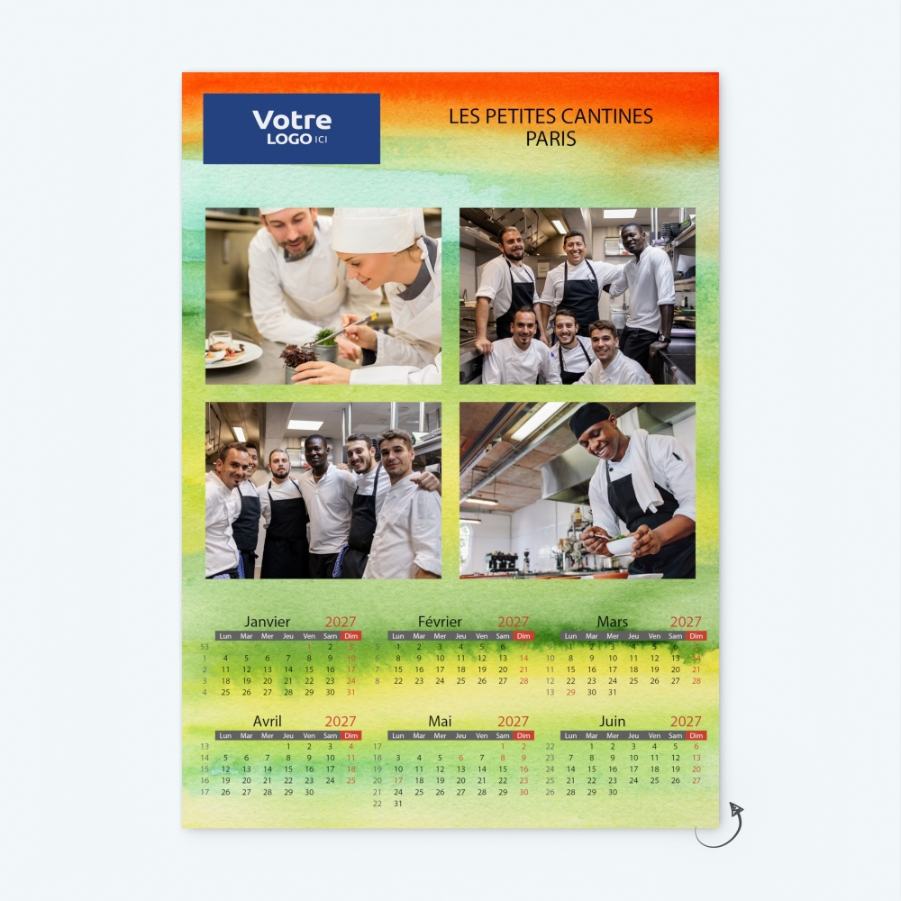 Calendrier photo deux pages