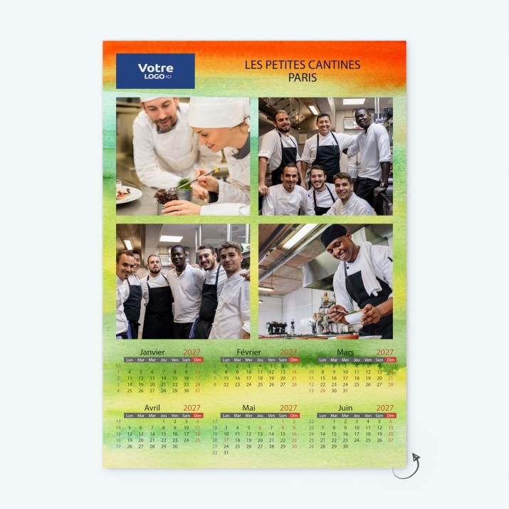 Calendrier photo deux pages XL