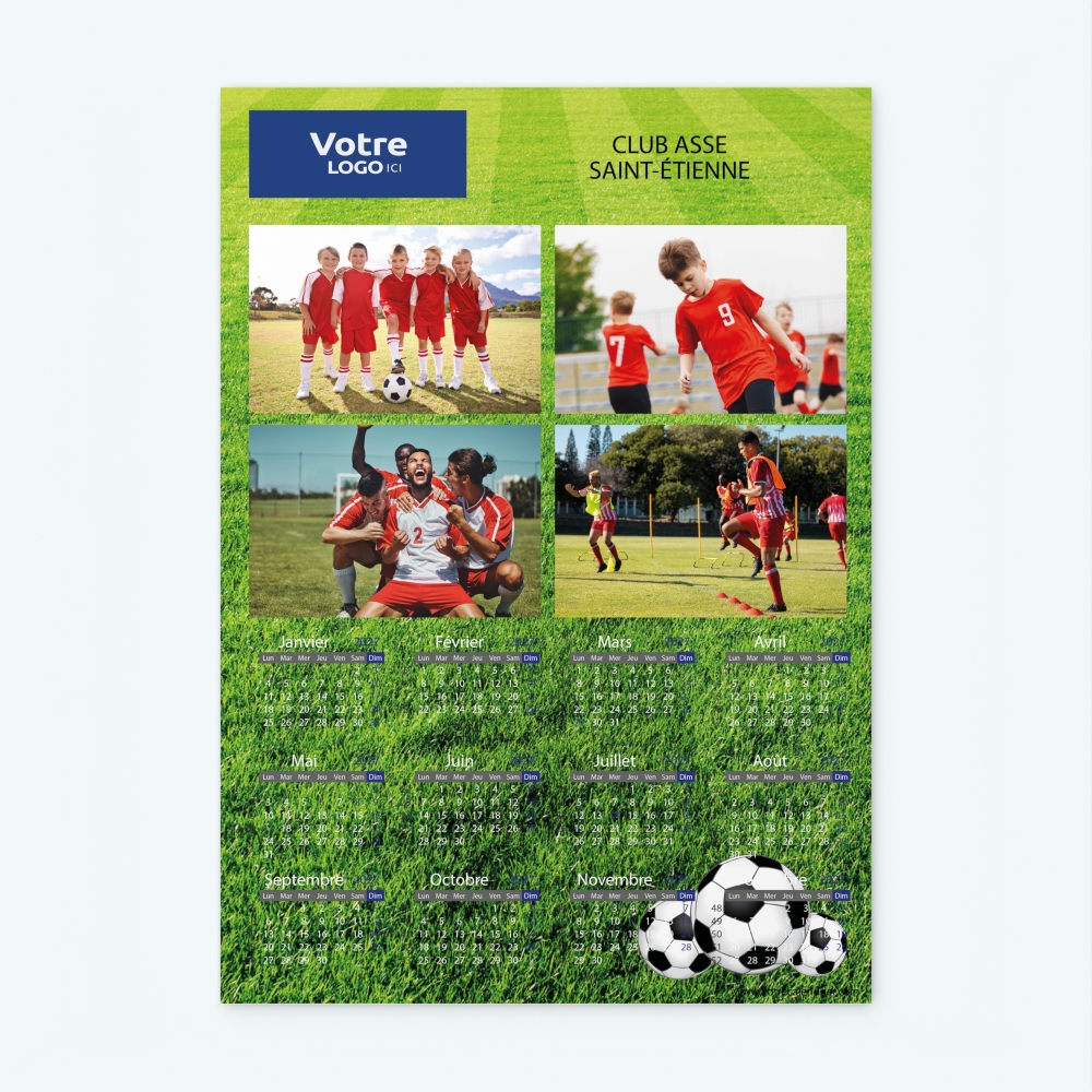 Calendrier photo une page XL