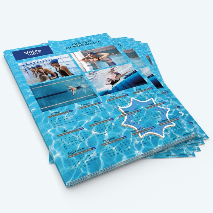 Calendrier photo une page XL - Minimum de commande : 25 exemplaires
