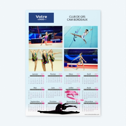 Calendrier photo une page XL