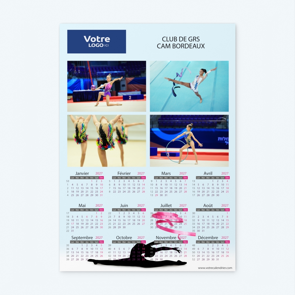 Calendrier photo une page XL
